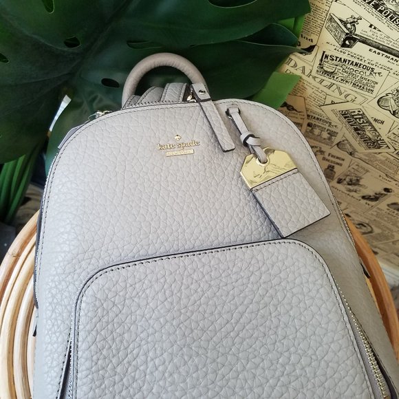 Soft Taupe Gray Caden Carter Backpack Kate Spade - Picture 4 of 10